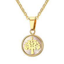 Womens Necklaces Abalone Shell Trinity 'Tree of Life' Pendant Necklace for