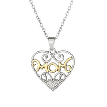 2017 HOT Mother 's Day gift crystal heart shaped Mom necklace Pretty peach