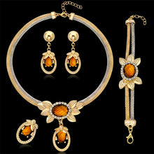 2017 Russian Fasgion Jewellery Set Women Large Pendant Necklace Bracelet Ea
