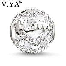 DIY Charms for Mom Crystal Beads fit for Pandora Necklace Bracelets Monther