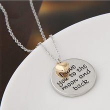 NANBO Fashion Elegent statement Chunky chain Moon Love Mom Dad Heart Silver