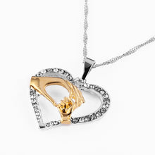 eejart  mother baby heart pendant mom daughter son child family love Cubic