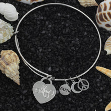 new fashion stainless steel charm bracelet bangle round heart locket with l