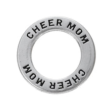 my shape 10 pcs 22 mm 2 sides antique silver Plated cheer mom affirmation c