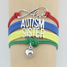 Infinity Love Autism mom aunt grandma dad sister grandpa teacher Bracelet H