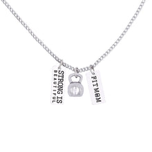 Aliexpress Hotsale Strong Is Beautiful Kettlebells Fitness Mom Jewelry Neck