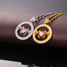 U7 Mothers Day Gift Mom Necklace Women Fashion Jewelry Silver/Gold Color Lu
