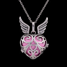 SEDmart  Angel Wings Heart Sound Bell Inside Hollow Locket Pregnant Pendant
