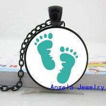 NS 00520 New Fashion Baby feet Neckalcce Baby feet Pendant Jewelry Gift for