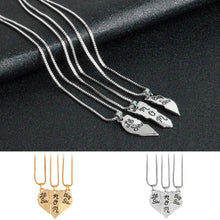 Fashion Sister Mom Three Stitching Love Pendant Necklace Set Mother's Day G