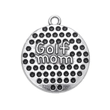 RAINXTAR Vintage Fashion Alloy Round Charms Golf Mom Raised Golf Ball Charm