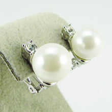 Hot Sale Earrings Style White Pearl Earring With Rhinestone No Piercing Pea