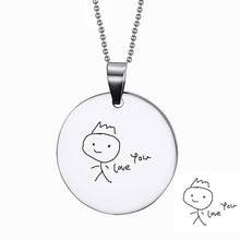 Stainless Steel Custom Signature Necklace Pendant For Mom/Dad/Family Member