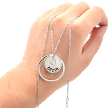 Silver Mom and Grandma Personalize Necklace with 45cm chain fit 12 Months G