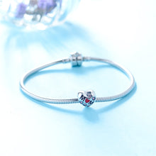 I Love MoM Pinky Stone around Bead  fit Essence Charms 925 sterling silver