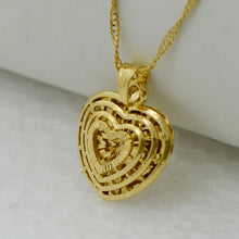 Anniyo Heart Pendant and Necklaces for Women/Girl Gold Color Charms Jewelry