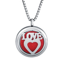 Grace Moments 30mm Aromatherapy Pendant LOVE MOM Locket Necklace for Perfum