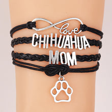 Drop Shipping Infinity Love Chihuahua Mom Bracelets & Bangles Dog Breeds Pa