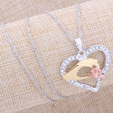 New Arrival Crystal Necklace Mommy And Baby Hand Jewelry with  Heart  Hand