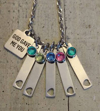 Elegant Birthstone Necklace Personality Bar Pendant Necklaces Best Gift Jew