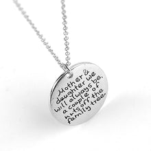 Silver Plated Mother Daughter Necklace Heart Love Mom Necklaces & Pendants