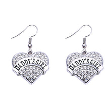New Arrival fashion rhodium plated earring with sparkling crystals BELIEVE/