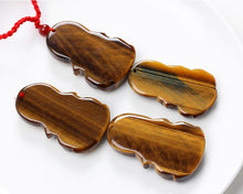 Fine Carving Natural Chinese Yellow Tiger eye Stone Buddha Pendant Lucky A