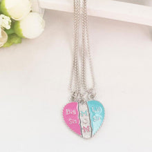 Big Sister& MOM & Little Sister Series Family Stylish Necklace Set Blue Pin