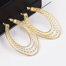 Tear Drop Shaped Stainless Steel Earrings Women,Big Round Gold Women Weddin
