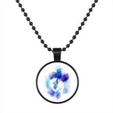 2017 Black Silver Color Chain Choker Necklace Mom Baby Girl Glass Pendant N