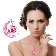 SUTEYI Trendy money long mother mom love glass necklace pink moon necklace