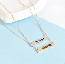 Oly2u 2017 Fashion Mama Bear Tag Engraved Animal Pendant Necklace  Mother K