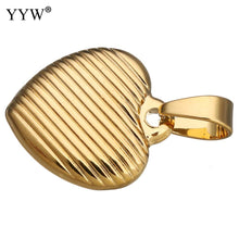 YYW Women Lover Mom Gifts New Punk Fashion Gold color Stainless Steel Heart