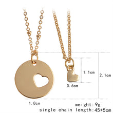 Kittenup 2Pcs/Sets Gold Color Silver Color  Heart Cutout Mom Daughter Neckl