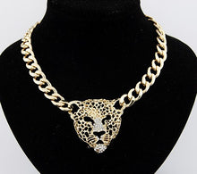 ZOSHI Statement Necklace Fashion Jewelry Crystal Leopard head Chokers Neckl