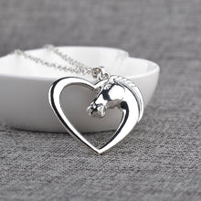 Fashion New jewelry plated white K Horse in Heart Necklace Pendant Necklace