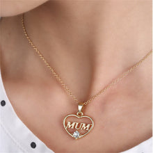 2017 New CZ Heart Pendant Necklace Mother 's Day Gift for Mom Statement Cho