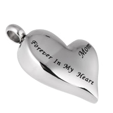 Mom Forever In My Heart Cremation Jewelry Ash Urn Pendant Necklace Memorial