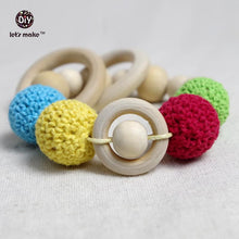Let's Make wooden rings and wooden teething beads Crochet beads diy mom nec