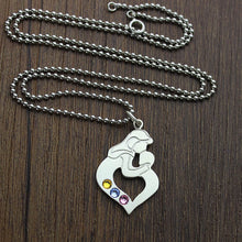 Wholesale Birthstones Jewelry Mother's Child Necklace in Silver Personalize
