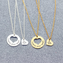 2piece/set I carry your heart & with me Necklace Match Heart Necklace Penda