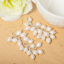 Freshwater pearl Drop earrings jewelry boucle d'oreille wedding earrings da