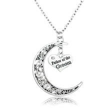 Retro Style Mom Dad NaNa Moon Vintage Pendant Necklace Sis Mother Father Wo