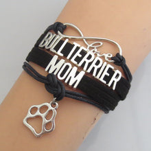 drop shipping bracelet Custom Infinity Love Bull Terrier MOM Dog Paw Bracel
