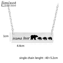 Fashion Cute Mama Bear Necklace Bar Necklace Mom Necklace For Mom Gift Moth