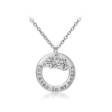 Wholesale 12pcs/lot  Forever In Heart Letter Pendant Necklace Mom Sister Ne