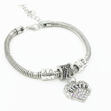 Charm Heart Love Mom Sister Pendant Bracelet Shellhard Luxury  Crystal Desi