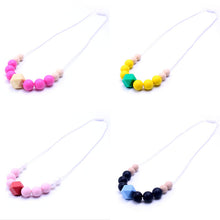MHS.SUN Baby Chunky beads Necklace Mom DIY jewelry Food grade Silicone Neck