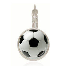 Soccer Ball Earrings Personalized Glass Soccer Football Dangle Earrings Spo
