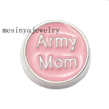 10pcs  Army mom   floating charms for glass locket  Min amount $15 per orde